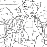 image de coloriage Aurore updated pour enfant