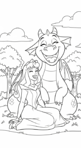 image de coloriage Aurore updated pour enfant