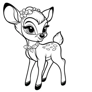 coloriage Bambi pour enfant de 6 ans