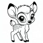 coloriage Bambi pour enfant à imprimer