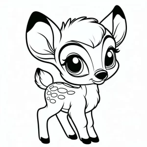 coloriage Bambi pour enfant à imprimer