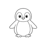 coloriage Bébé Pingouin à imprimer