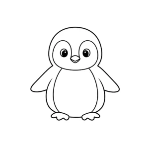 coloriage Bébé Pingouin à imprimer