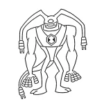 coloriage Ben 10 à imprimer pour enfant de 8 ans