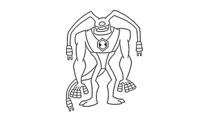 coloriage Ben 10 à imprimer pour enfant de 8 ans