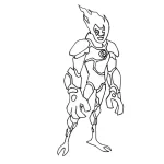 coloriage Ben 10 à imprimer kawaii