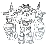 coloriage Ben 10 a imprimer pour enfant de 4 ans