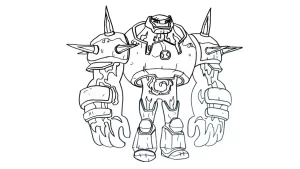 coloriage Ben 10 a imprimer pour enfant de 4 ans