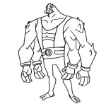 coloriage Ben 10 à imprimer pour enfant de 8 ans