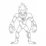 coloriage Ben 10 à imprimer pour enfant de 7 ans