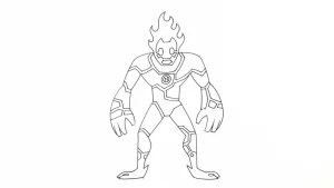coloriage Ben 10 à imprimer pour enfant de 7 ans