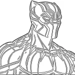 coloriage Black Panther à imprimer pour enfant de 4 ans