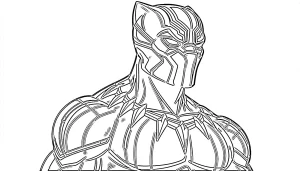 coloriage Black Panther à imprimer pour enfant de 4 ans