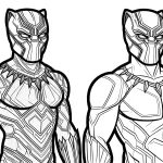 coloriage Black Panther à imprimer pour enfant de 7 ans