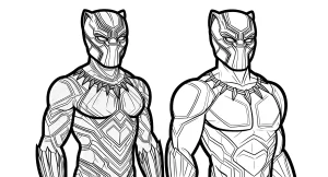coloriage Black Panther à imprimer pour enfant de 7 ans