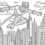 coloriage Black Panther à imprimer pour enfant de 7 ans