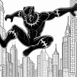 coloriage Black Panther a imprimer gratuitement