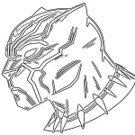coloriage Black Panther pour enfant de 5 ans