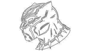 coloriage Black Panther pour enfant de 5 ans