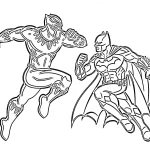 coloriage Black Panther de pour enfants