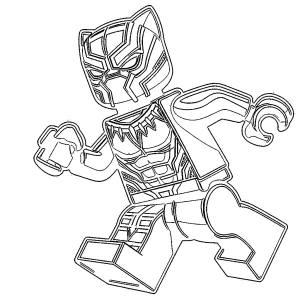 coloriage Black Panther pour enfant de 8 ans