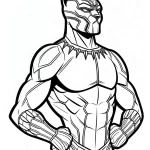 coloriage Black Panther pour enfant de à imprimer