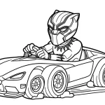 coloriage Black Panther à imprimer gratuitement