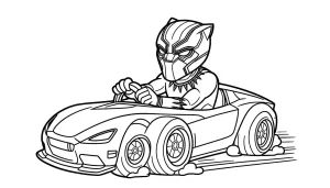 coloriage Black Panther à imprimer gratuitement