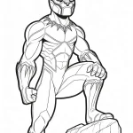 coloriage Black Panther pour enfants à télécharger