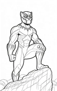coloriage Black Panther pour enfants à télécharger