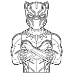 coloriage Black Panther à imprimer gratuitement pdf