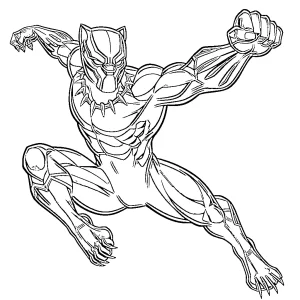 coloriage Black Panther et decoupage a imprimer gratuit