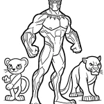 coloriage Black Panther pour enfants à imprimer