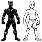 imprimer coloriage Black Panther pour enfant