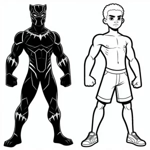 imprimer coloriage Black Panther pour enfant
