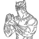 image pour coloriage Black Panther enfant