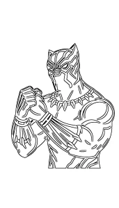 image pour coloriage Black Panther enfant