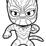 coloriage Black Panther a imprimer gratuit