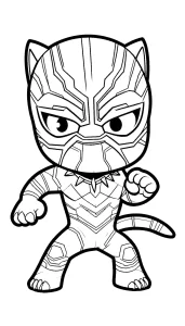 coloriage Black Panther a imprimer gratuit