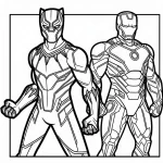 coloriage Black Panther à imprimer a4