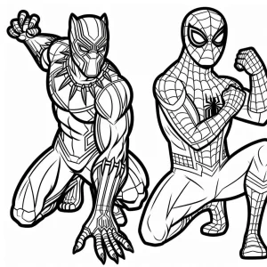 coloriage Black Panther à imprimer pour enfant de 8 ans