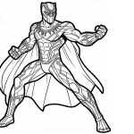 imprimer coloriage Black Panther pour enfant