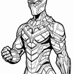 coloriage Black Panther à imprimer pdf gratuit