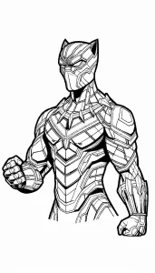 coloriage Black Panther à imprimer pdf gratuit