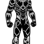 coloriage Black Panther pour enfant de à imprimer