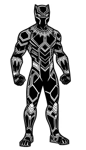 coloriage Black Panther pour enfant de à imprimer