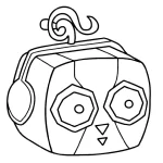 coloriage Blox Fruits et decoupage a imprimer gratuit