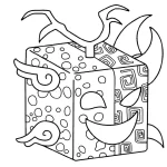 coloriage Blox Fruits a imprimer pour enfant de 4 ans