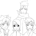 coloriage Boruto à imprimer pour enfant de 3 ans