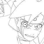 coloriage Boruto pour bebe a imprimer